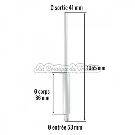 Vertical exhaust (silencer) MF 35, 37, 42, 135, 140